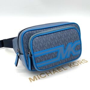 Michael Kors Cooper Color-Block Signature Logo Camera Bag Admiral B